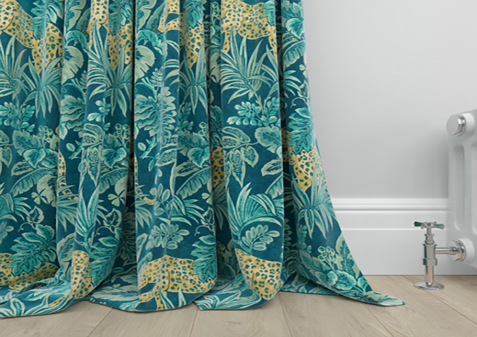 Leopard, Teal - Made to Measure Curtain - Image 6